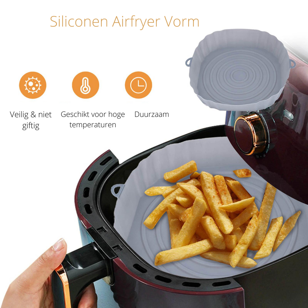 Siliconen Airfryer Vorm | Herbruikbaar, multifunctioneel & kan in de vaatwasser!