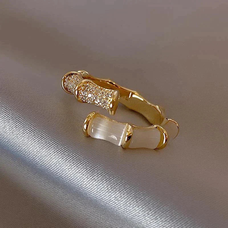 Opaal Bamboe Ring | Een prachtige ring met krachtige uitstraling!