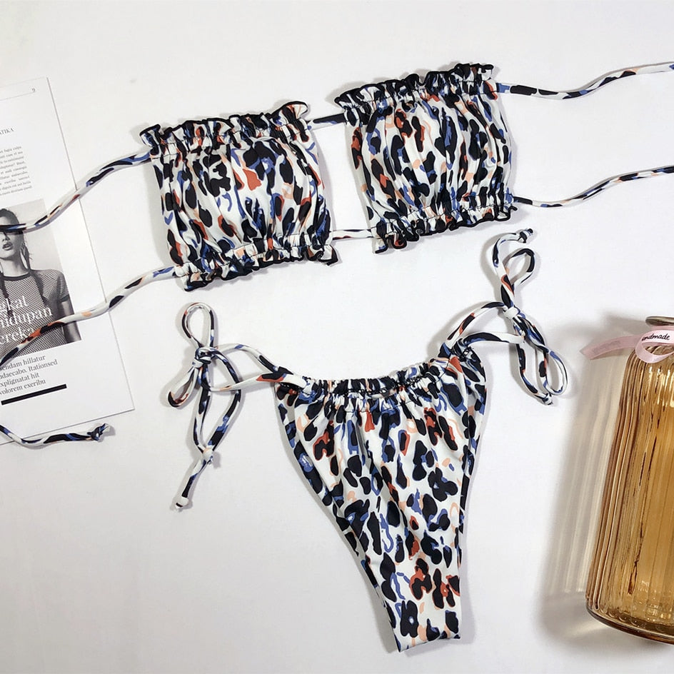 Ruffie Bikini | Een stijlvolle bikini met dierenprint