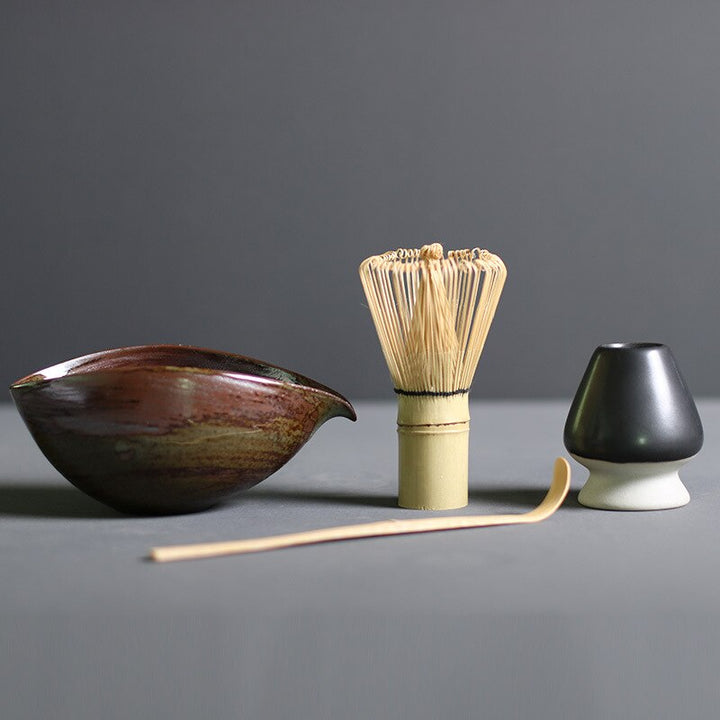 4-delige Matcha Set | Hoge kwaliteit bamboe & keramiek