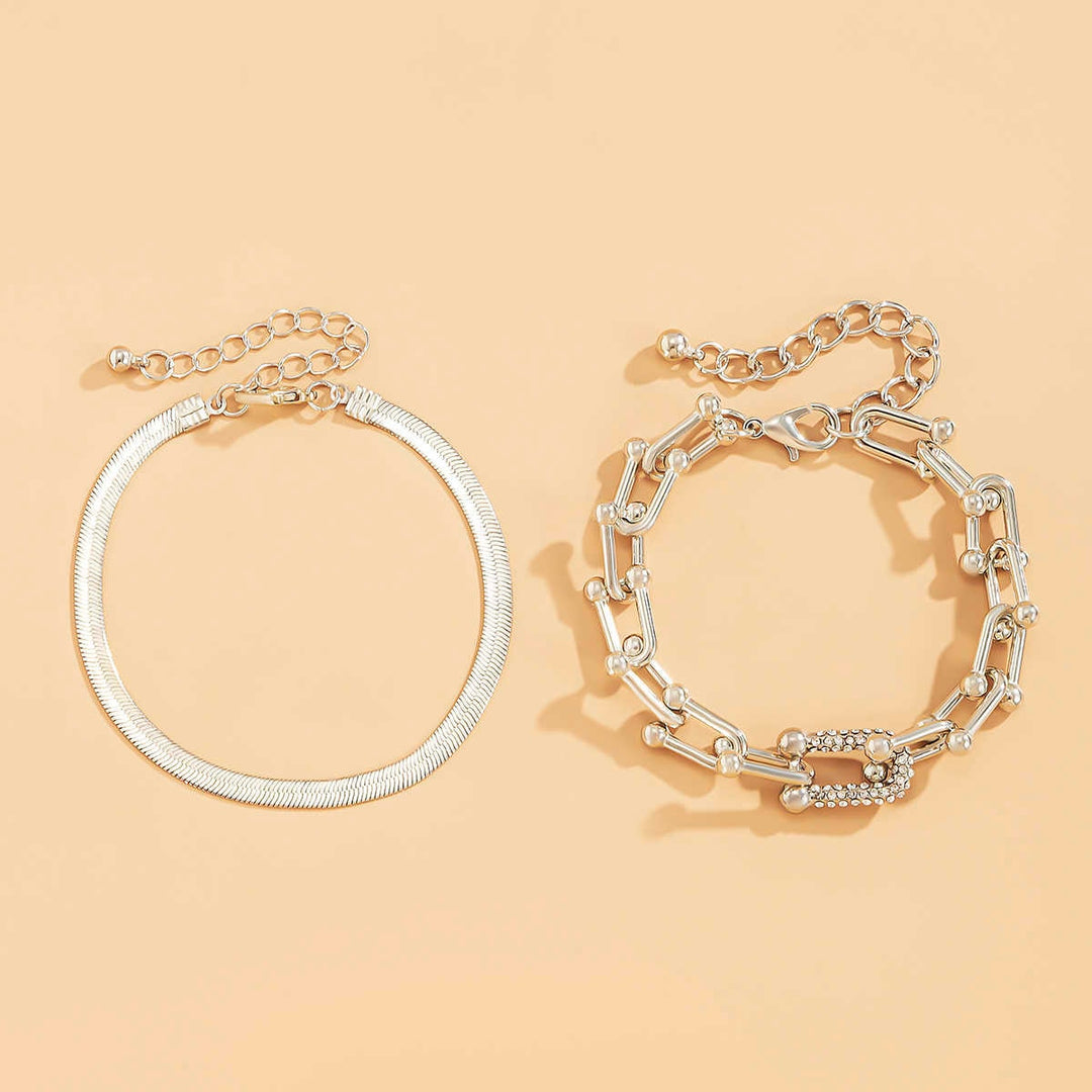 Bracelet Set | 2-delige set in het goud of zilver