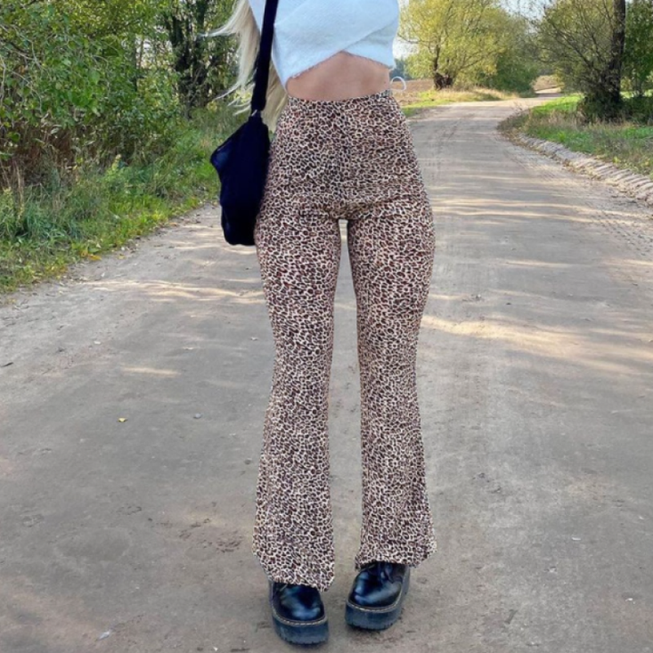 Florence Flared Pantalon | Een stoere pantalon met luipaardenprint
