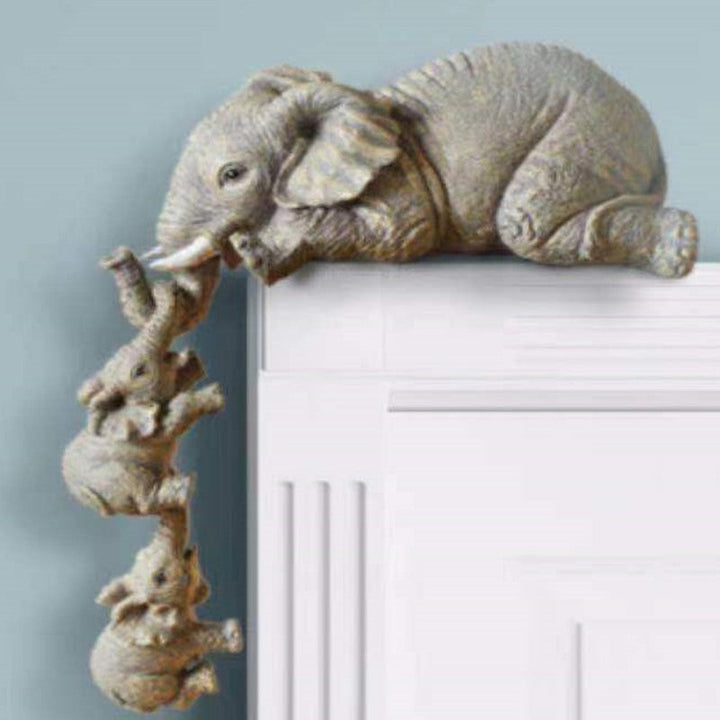 Olifanten beeldje gemaakt van resin materiaal drie olifantjes als decoratie ornament – Cara Camilla